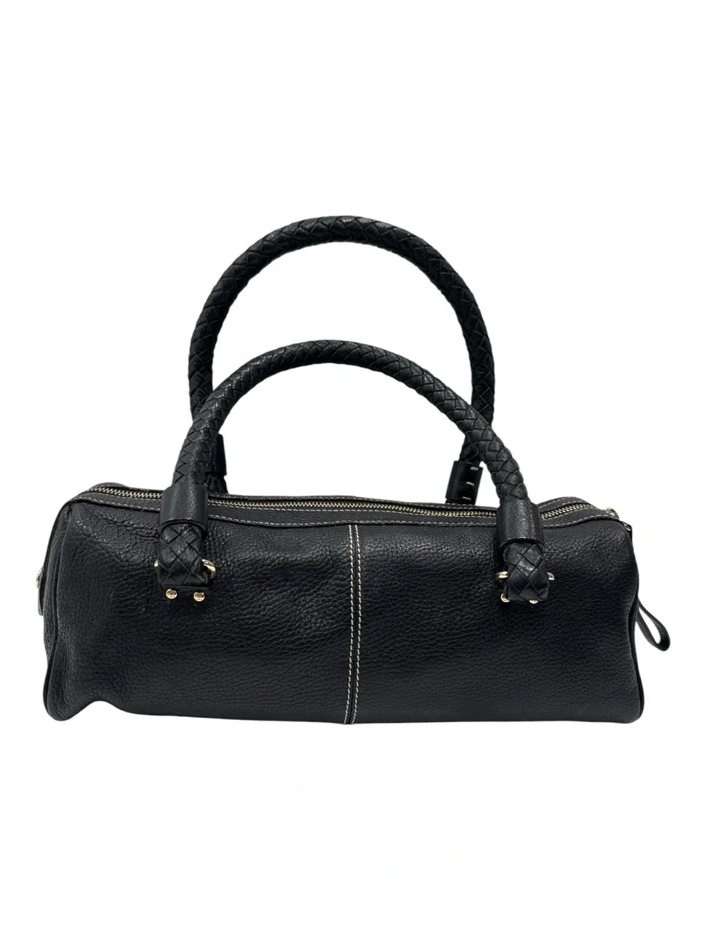 Kate Spade Cami Foster Black Pebbled Leather Barrel Bag